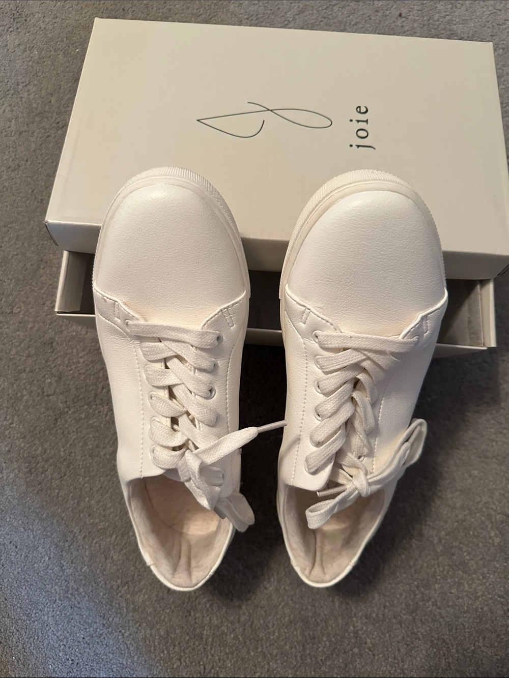 Joie Women's White Low-Top Lace-Up Sneakers